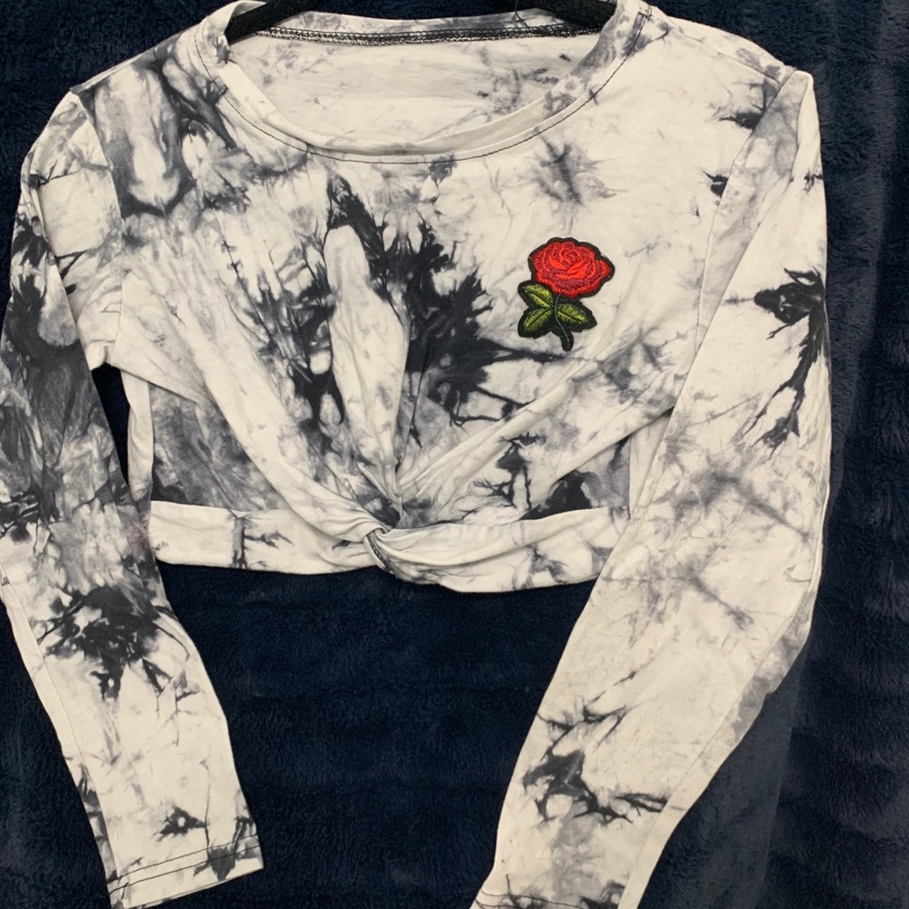 Small Tie-Dye cotton cropped top